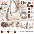 Hobo Bag สีเทาอ่อนครีม